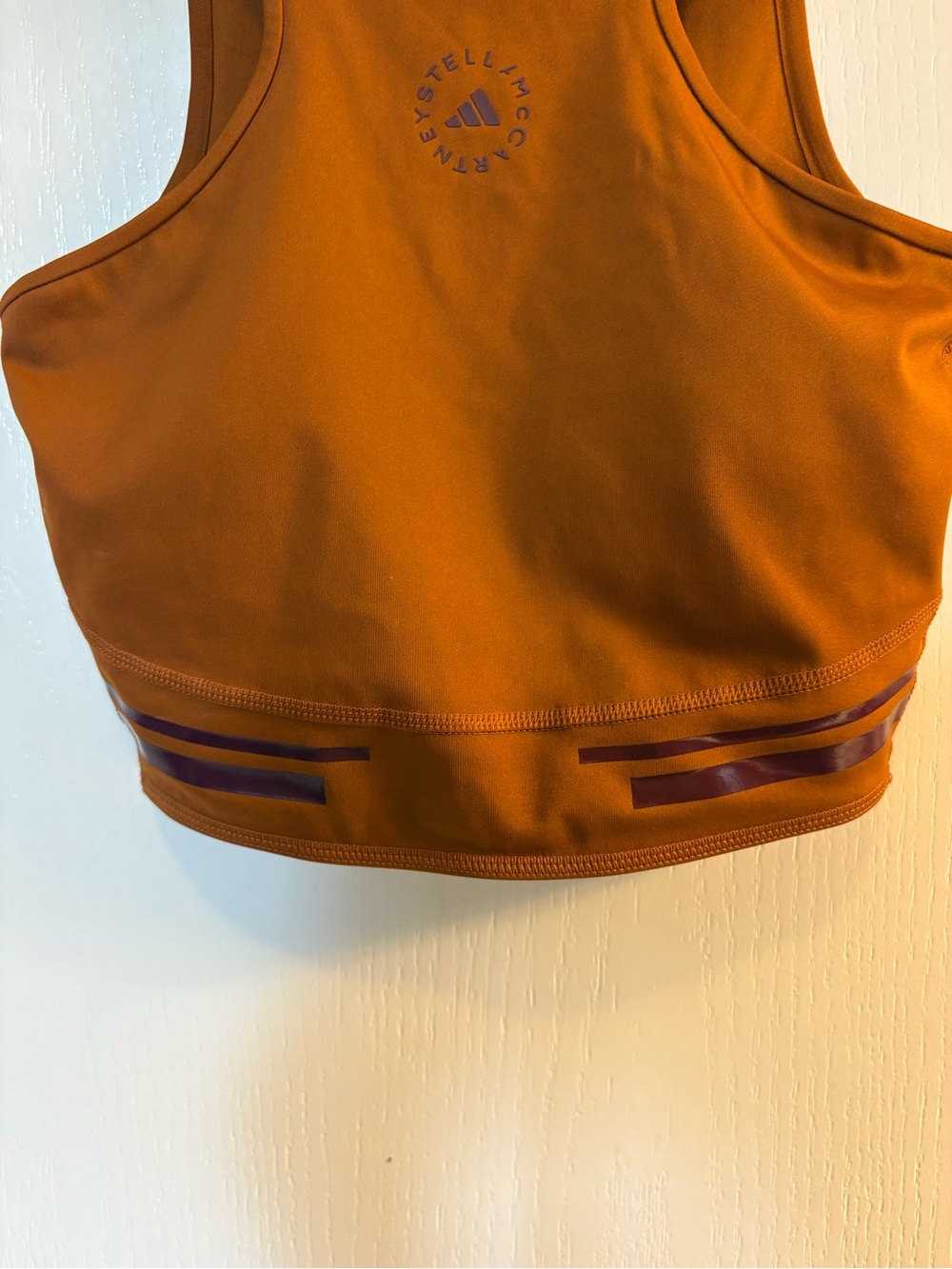 adidas Orange Ribbed Racerback Crop Top - Picture 8 of 9